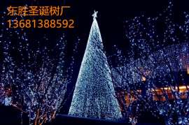 黑龙江大型圣诞树定制-户外真树缠灯幕墙灯饰画