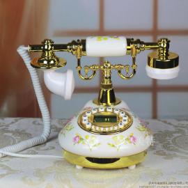 仿古电话机 现代田园陶瓷风格电话机 嘉美特