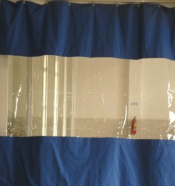 汽车房防尘防水移动PVC透明推拉帘